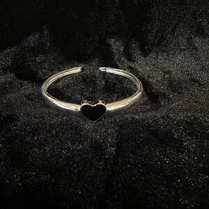 925 STERLING SILVER HEART BANGLE